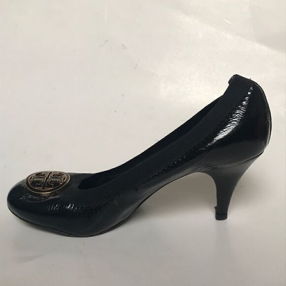 Tory Burch black leather Caroline heels - Picture 8 of 14